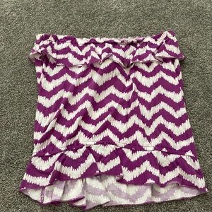 ✨5/$25✨Purple and white Chevron Tube Top